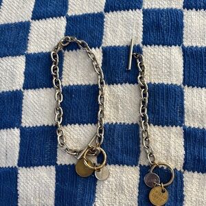 Twisted silver capture set necklace bracelet